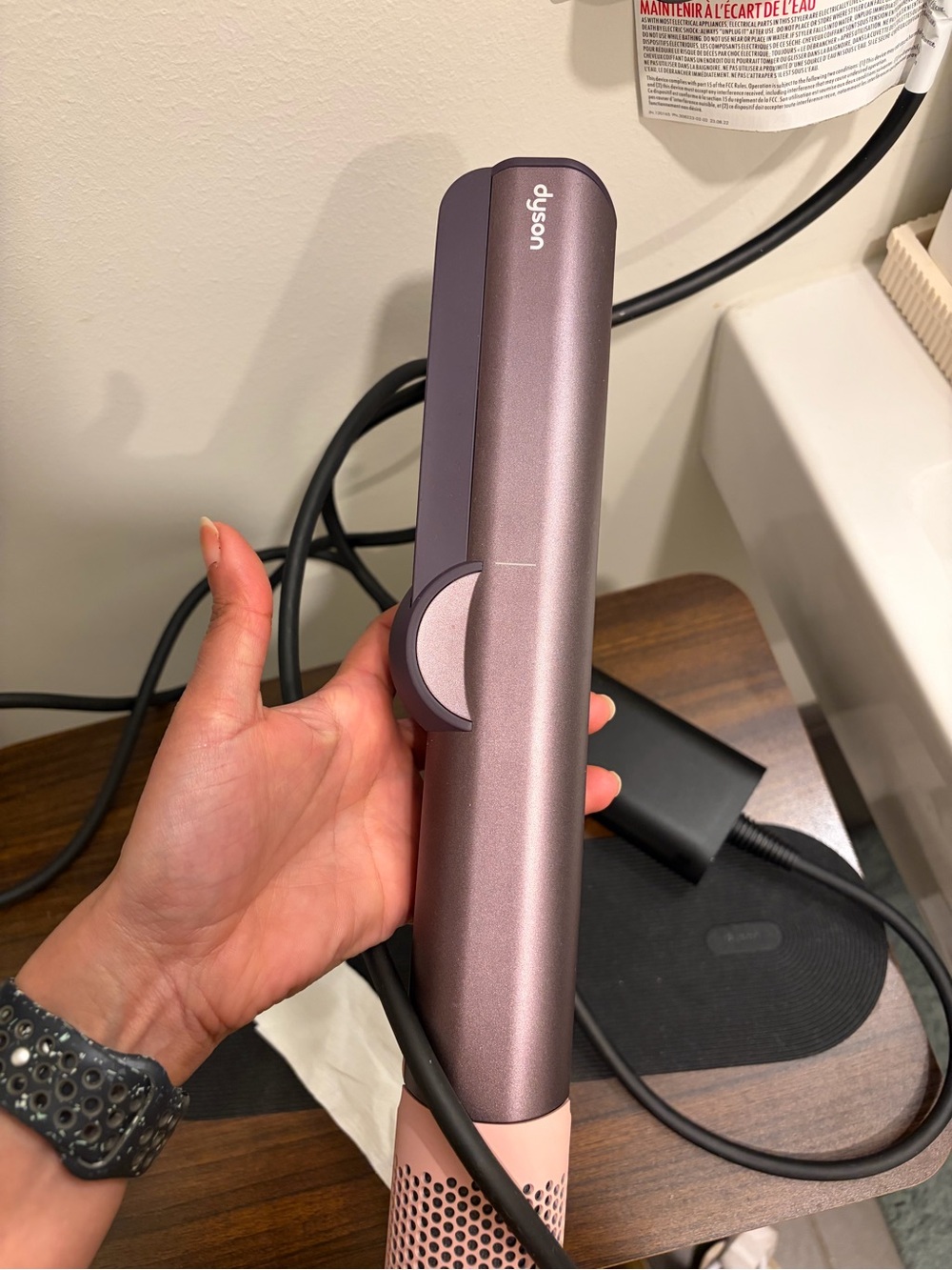 Dyson purple and pink hair straightener - Picture 6 of 7